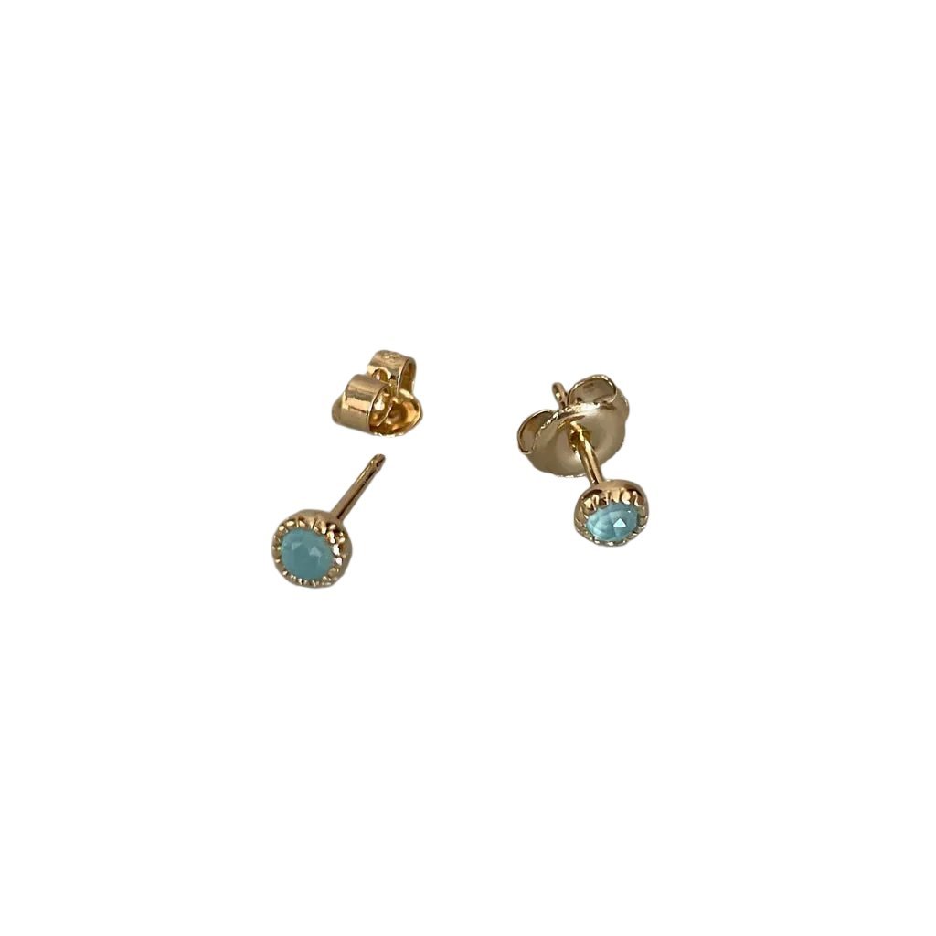 EPiC Jewelry - Studs - Ocean Studs Aqua Chalcedony - product_material - MERA MERAH