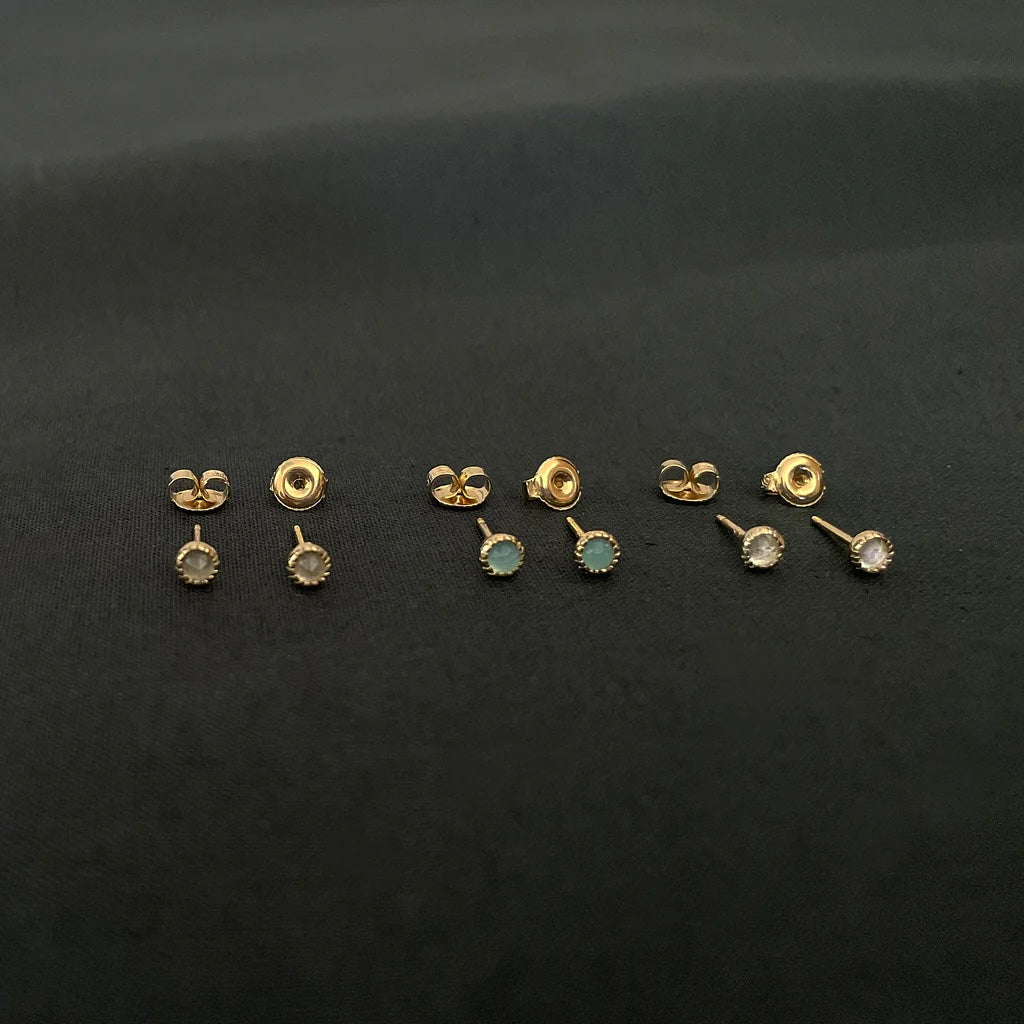 EPiC Jewelry - Studs - Ocean Studs Aqua Chalcedony - product_material - MERA MERAH