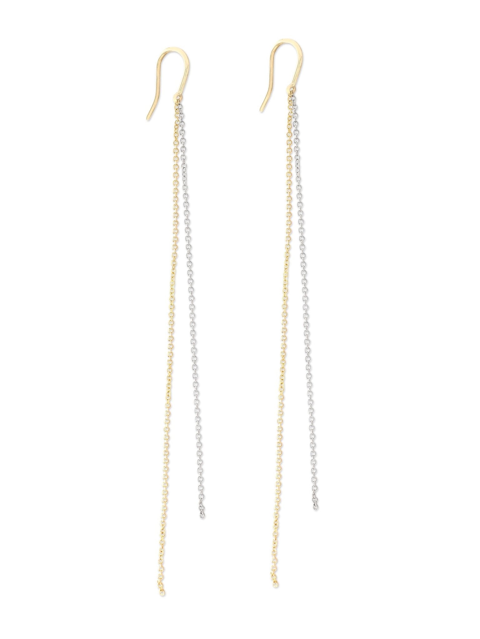 Eikosi Dyo 22 - Earrings - Twisted Earrings Yellow & White Gold - #product_material# - MERA MERAH